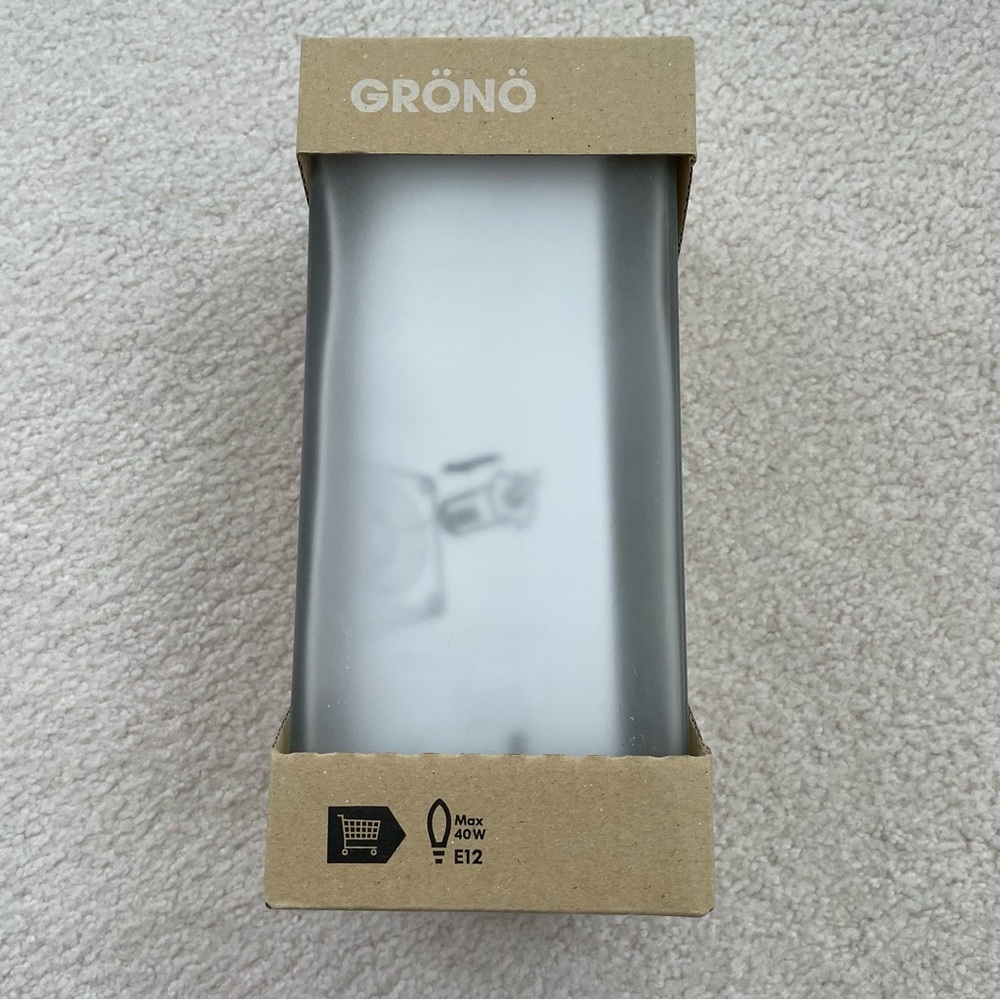 IKEA “Grono” Frosted Glass Table Accent Lamp Model 13183 - New In Box - Vintage